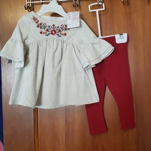 Nwt Tommy Bahama kids 2 piece boho style top 3-6m